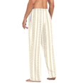 thumbnail image 3 of FORMRS Mens Pajama Pants with Pockets Cotton Sleepwear Lounge Bottoms Sizes S-2XL, Soft Brown Abstract Pattern, 3 of 7