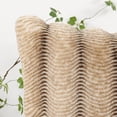 thumbnail image 3 of Home Soft Things Thick Stripe Faux Fur Pillow Covers, 1 piece, 20"x20", Brown, 3 of 8