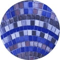thumbnail image 1 of Ahgly Company Tapis Rond Lavable en Machine Intérieur Transitionnel Bleu Cobalt, 8 Pieds Rond, 1 of 7