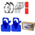 thumbnail image 2 of COFEST Swimming Pool Pipe Holders, Above Ground Swimming Pool Hose Support Holder with Tape, Cable Tie and Stainless Steel Hose Clamps Blue, 2 of 6