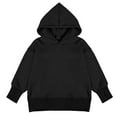 thumbnail image 6 of Dakiuu 5-14Y Girls Oversized Hoodies Fashion Long Sleeve Drop Shoulder Pullover Sweatshirts Kids Casual Outfits Spring Fall Winter Clothes Black 5-6 Years (120), 6 of 6