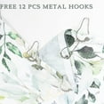 thumbnail image 6 of Eucalyptus Leaf Waffle Textured Shower Curtain, Weighted Bottom Watercolor Green Leaves on The Top Plant with Floral Bathroom Curtain Bathtub Home Decor Waterproof Fabric with Metal Hooks, 6 of 6