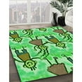 thumbnail image 2 of Ahgly Company Indoor Rectangle Patterned Dark Lime Green Area Rugs, 7' x 9', 2 of 6