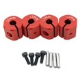 thumbnail image 3 of 4x Aluminum Alloy Wheel Hubs Drive Adapter with Pins for SCX10 CC01 RC truck Accessories Parts Replacement 12mm Red, 3 of 8