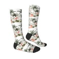 thumbnail image 3 of Bingfone Compression Socks For Women And Men Long Socks For Running Athletic Cycling Nurse-Flamingo Palm Trees, 3 of 9