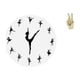 thumbnail image 1 of Reloj De Pared Con Bailarina Bailando Y Gesto De Dedo, Escultura Creativa De Ballet, Reloj Decorativo Para El Hogar, La Oficina, La Cocina Y El Estante., 1 of 8