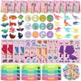 thumbnail image 1 of Artículos para fiestas con dinosaurios Junkin, 122 unidades, color rosa, 1 of 6