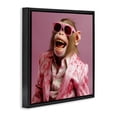 thumbnail image 2 of Stupell Industries Eclectic Hipster Monkey in Suit Black Floating Frame Canvas Art, 25 x 25, by Roozbeh, 2 of 8