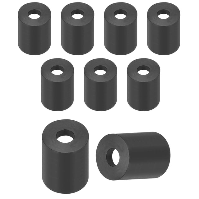 Uxcell 9 Pcs Entretoises en Caoutchouc, 0.98"OD x 0.39 Pouces ID Ronds Anti-Vibrations Ronds Isolation Rondes 0.87 Pouces Épaisseur Rondelles en Caoutchouc pour Accessoires de Maison Voitures Bateau, Noir