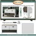 thumbnail image 4 of EUROCO 32" Storage Shoe Bench, Assembled Wood Bench with Removable Basket, 2 Drawers and Removable Cushion,White, 4 of 8