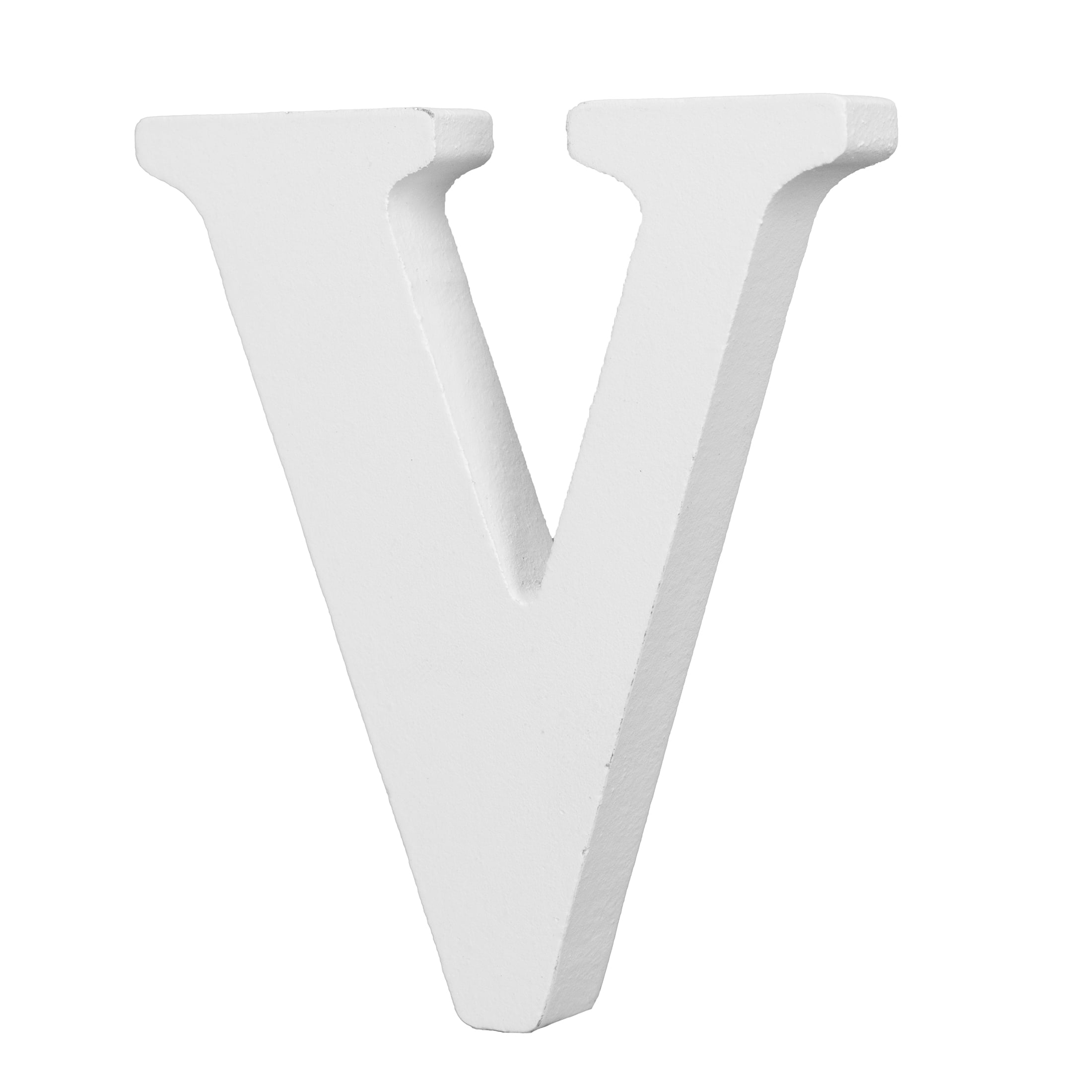 Hello Hobby 3" White Wood Letter V