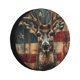thumbnail image 1 of Fotbe American Flag Deer Art Funda de Llanta de Repuesto con Estampado, Engrosada, Ajuste Universal para Jeep, Remolque, RV, SUV, Camión-15 inch, 1 of 6