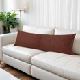 thumbnail image 2 of Dark Brown Body Pillow Covers 20"x60", Vintage Country Monochrome Chocolate Color Soft Brushed Microfiber Breathable Throw Pillow Covers, Pillowcase with Zipper for Couch Sofa Bedroom Living Room, 2 of 9