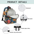 thumbnail image 4 of Pioneer Flower Floral Print Pattern Backpack for School,Cute School Bag,Schoolbag with Adjustable Shoulder Straps & Padded Back,15.25"x11.5"x5.25", 4 of 5
