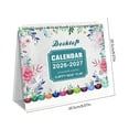 thumbnail image 3 of Desk Calendar 2026-2027, 18 Months Calendar from Jan. 2025 to Jun. 2027, 8" x 8" Standing Flip Desk Calendar Floral with Thick Paper, 3 of 6