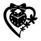 thumbnail image 1 of Reloj de pared con forma de corazón, decoración de pared, silencioso, moderno y sencillo, para colgar. Negro, 1 of 9