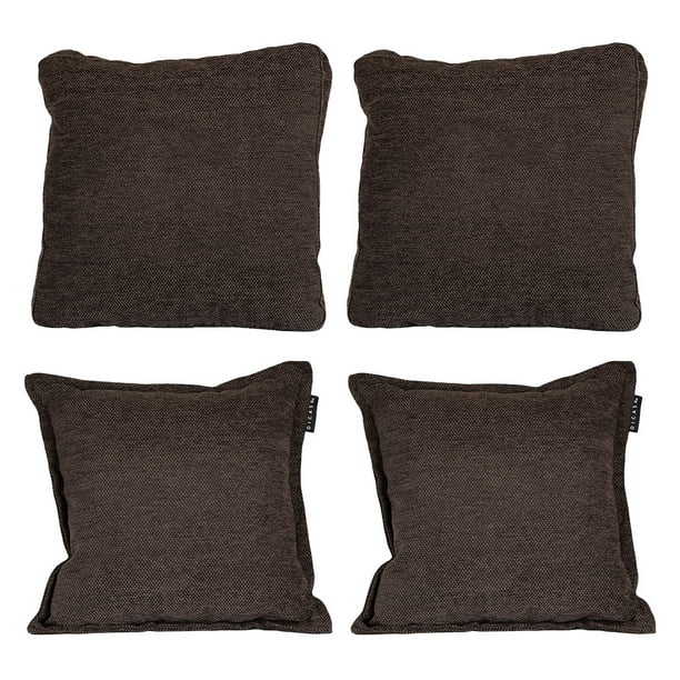Set de 4 Cojines (2 Cuadrados + 2 Cuadrados Grandes) Centaurus Chocolate
