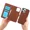 Brown, variant on 2-in-1 with card holder PU leather magnetic detachable bracket shockproof wristband detachable flip phone case, suitable for Samsung A91 phone case