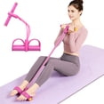 thumbnail image 4 of 21 Fitness Resistance Bands-4 Tube Pedal Ankle Puller 2025 Upgrade Stretch Bands for Exercise Sit Up Exercise Equipment AB Training Auxiliary Device Workout Equipment for Women Men, 4 of 5