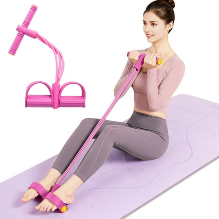 LmnLft 21 Fitness Resistance Bands - 4 Tube Pedal Ankle Puller 2025 Upgrade Stretch Bands for Exercise Sit Up Exercise Equipment Training Auxiliary Device Workout Equ