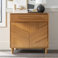 thumbnail image 3 of Anderson 32" Chevron Bois Détail Armoire d'Accent en Caramel, 3 of 13