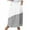 Gray, variant on HomeGardon Maxi Skirts for Women Long Skirts Summer Women's Printed Elastic Waistband Pleated Pocket Skirt with Mid Calf Skirt,S-XXXXXL