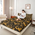 thumbnail image 4 of Castle Fairy Animal Bats Full Size Sheets for Boys Girls,Chic Floral Rose Bed Sheets, 4 of 7