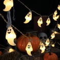 thumbnail image 2 of 40 LEDs/19.69FT Halloween Ghost String Lights ,Battery Powered , for Indoor and Outdoor Halloween Decoration (Warm White), 2 of 7