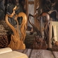 thumbnail image 4 of BGCOPPER Wooden Kissing Couple Sculpture,Abstract Romantic Couple Statue Home Decor,Love Anniversary Decoration, 4 of 5