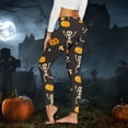 thumbnail image 2 of Halloween Leggings For Women Skeleton Print High Waist 4-Way Stretch Casual Running Workout Leggings, 2 of 4