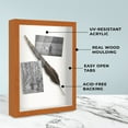 19x13 Shadow Box Frame Brown 0.875 inches Deep Real Wood Contemporary Shadowbox Display Frame