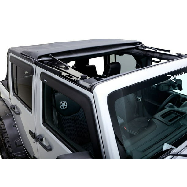 Rampage Products 139935 TrailView Fastback Soft Top for 2007-2018 Jeep  Wrangler JK 2 Door, Black Diamond 