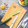 thumbnail image 3 of Z GRILLS Cutting Boards for Kitchen - Bamboo Cutting Board, Cutting Boards with Juice Grooves, Serving Board, Charcuterie and Chopping Butcher Block for Meat, Veggies, Easy Grip Handle, 3 of 4