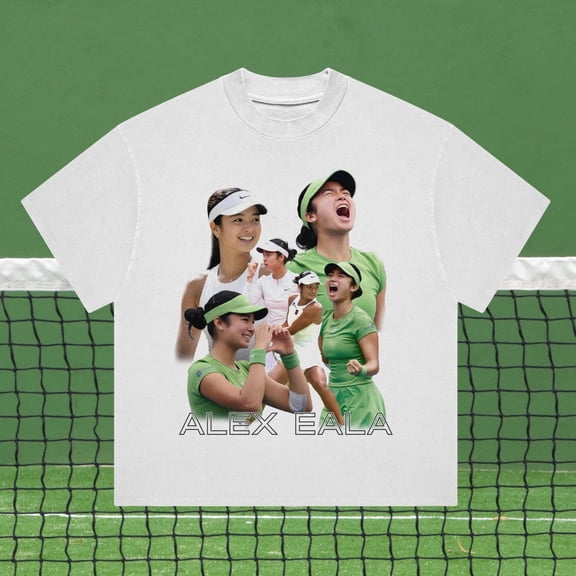 Alex Eala Tennis Collage T-Shirt, Filipino Tennis Fan Graphic Tee, 2026 Sampaguita Bloom Shirt