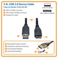 thumbnail image 2 of Tripp Lite U326-003-BK USB 3.0 SuperSpeed Device Cable (A to Micro B M/M) Black, 3 ft., 2 of 2