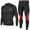 Red, variant on Dovford Men's Sports Running Set Compression Shirt + Pants Skin-Tight Long Sleeves Quick Dry Fitness Tracksuit Gym Yoga Suits