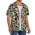 thumbnail image 2 of Kdxio Men'S Hawaiian Shirt For Men Short Sleeve Shirt Leopard Dots Summer Casual Holiday Beach Button Down T-Shirts, 2 of 5