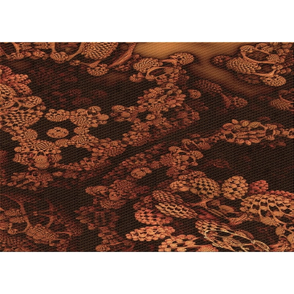 Ahgly Company Indoor Rectangle Patterned Mahogany Brown Area Rugs, 3' x 5'