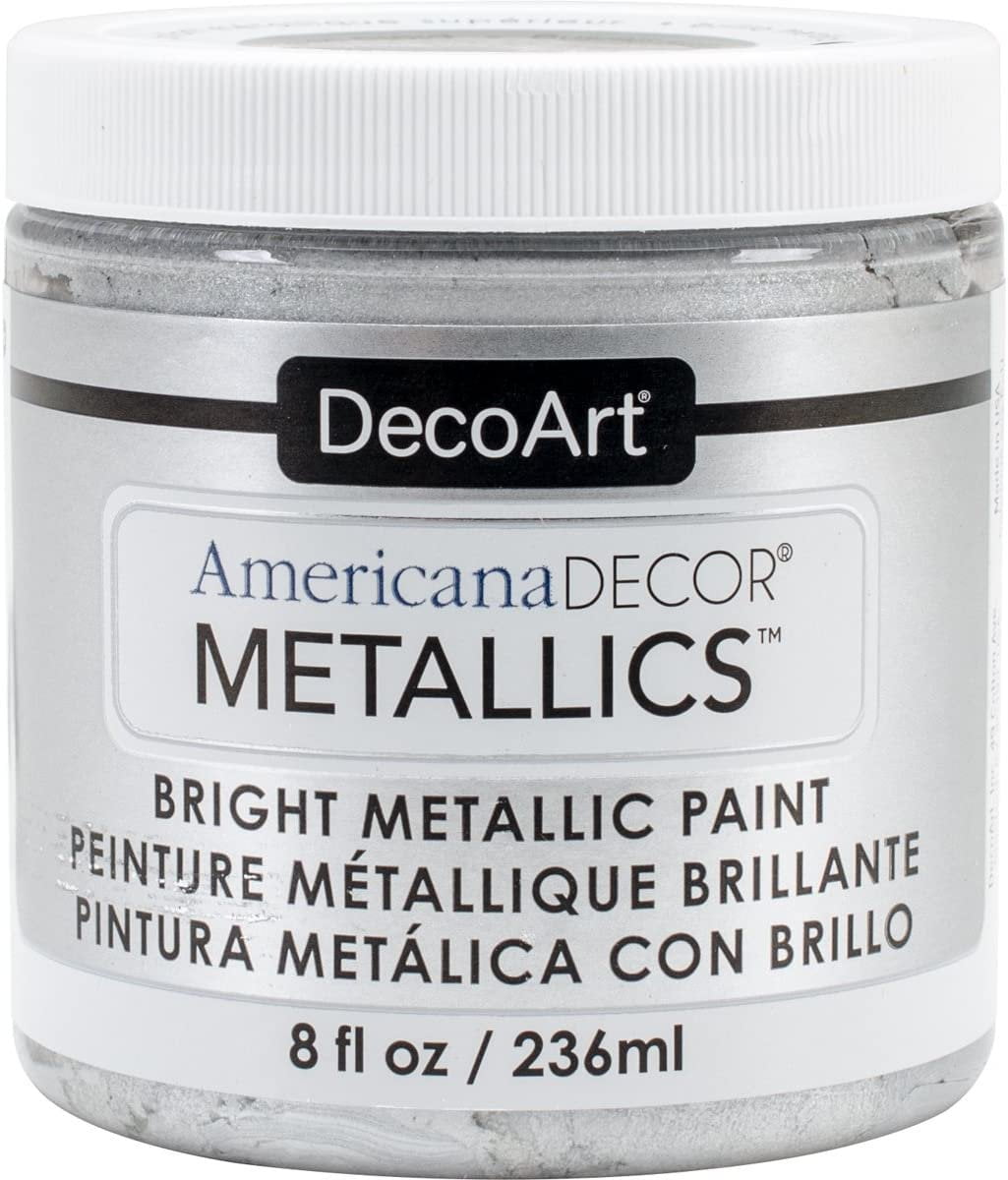  DecoArt Americana Decor Metallics 24K Gold Paint - 2 Pack 8oz  Metallic 24K Gold Acrylic Paint - Water Based Multi Surface Paint for Arts  and Crafts, Home Decor, Wall Decor, Gilding