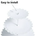 thumbnail image 4 of ounewxy White Cake Stands Cupcake Stand Holder for Wedding Party Birthday Baby Shower Celebration Home Decor, 4 of 5