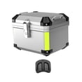 thumbnail image 4 of Estuche de almacenamiento genérico para motocicleta, resistente al agua, fácil de instalar, estuche para maletero trasero de motocicleta para scooters Plata 45L, 4 of 8