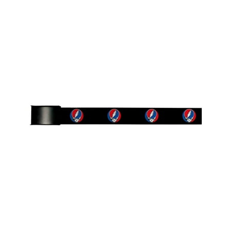 - Grateful Dead Psychedelic Rock Band Red White Blue Skulls Web Belt Chrome