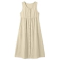 thumbnail image 6 of Horkkom Button Down Dress for Women Summer V Neck Sleeveless Maxi Dresses Casual Tank Beach Dresses with Pockets M, 6 of 9