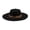 Black, variant on Wide Brim Cowboy Hat with Detail Oval for and Winter Outdoor Warm Tan Hats for Women One Size