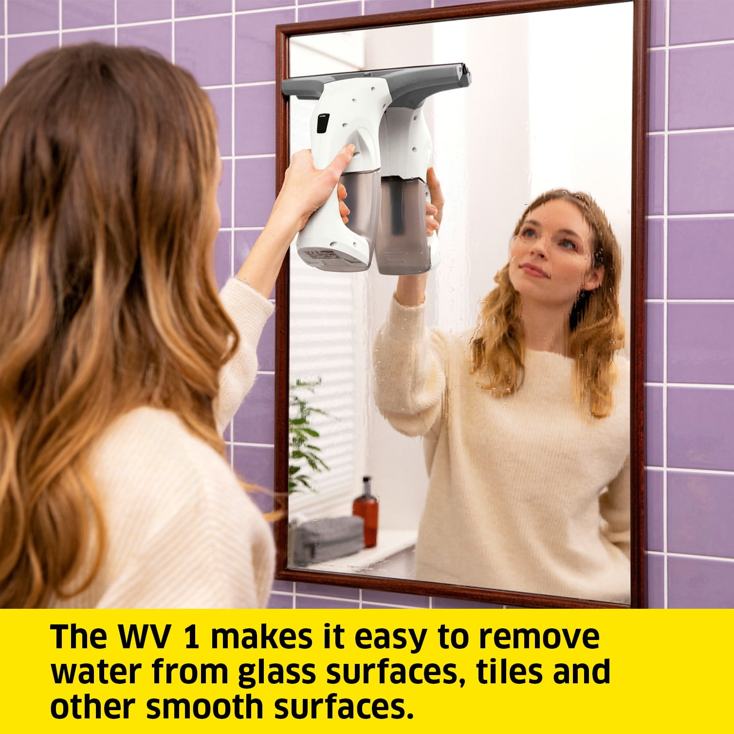 Kärcher - WV 6 Plus - 2-in-1 Window Vacuum Squeegee - Also Perfect for  Showers, Mirrors, Glass, & Countertops - 11 in. Squeegee Blade