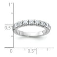 thumbnail image 2 of FJC Finejewelers 14 kt White Gold 1/2 ct 9 Stone G H I True Light Moissanite Band 2 mm, 2 of 8