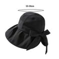 thumbnail image 4 of Women's Sun Hat Bowknot Packable Reversible Bucket Hat UV Sun Protection Wide Brim Summer Beach Cap, 4 of 6