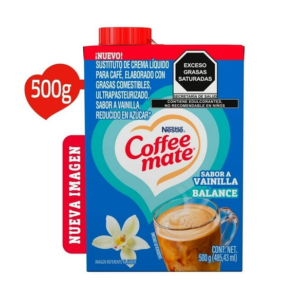 Cremador para café Coffee Mate Balance líquido sabor vainilla 500 g