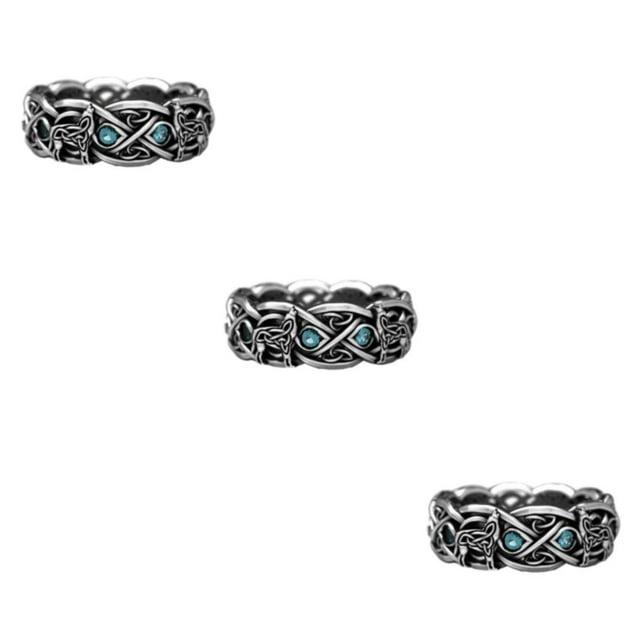 kurtrusly Vintage Ring For Unique For All Occasions Alloy Ring Vintage Punk Ring CR6474 10 3Set