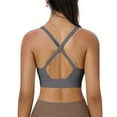 thumbnail image 4 of Kogui Sport Bras for Women High Support High Impact Sports Bras for Women Padded Sports Bras for Women Workout Bras for Women Racerback Bras Yoga Bras (Grey,M), 4 of 7